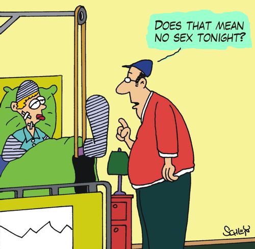 'Does that mean no sex tonight?'