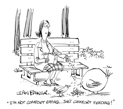 'I'm not comfort eating . . . she's comfort feeding.'