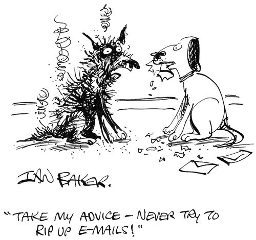 'Take my advice - Never try to rip up e-mails!'