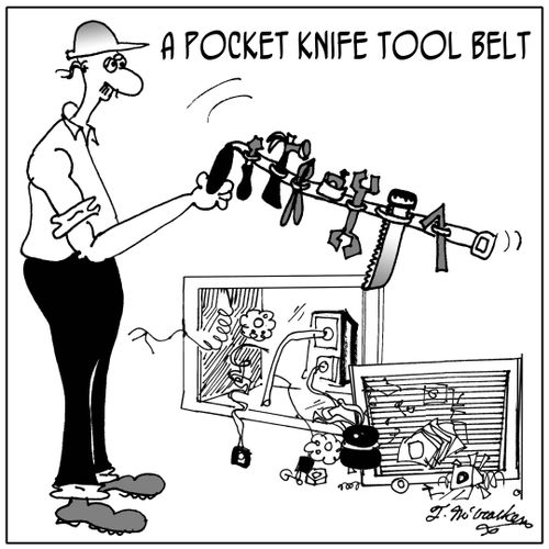 A Pocket Knife Tool Belt.