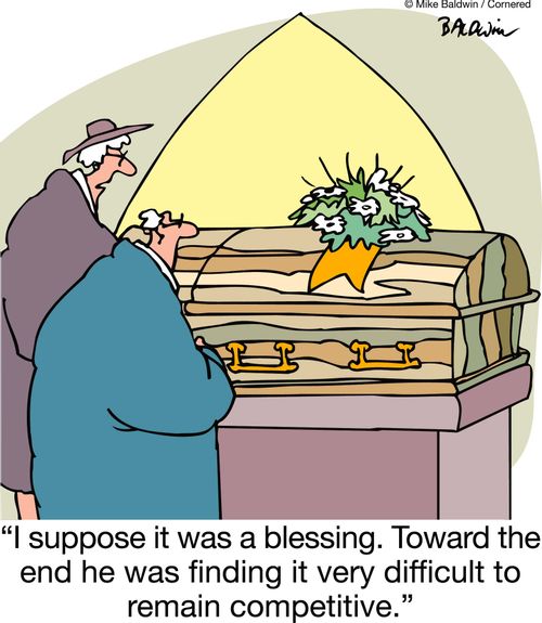'I suppose it was a blessing. Toward the end he was finding it very difficult to remain competitive.'