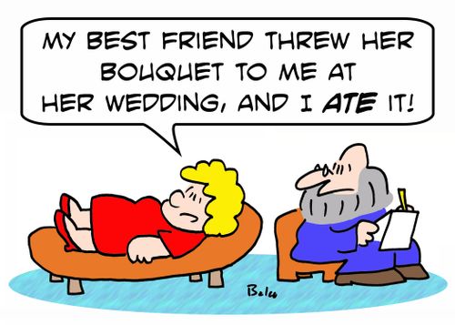 'My best friend threw her bouquet to me at her wedding, and I ATE it!'