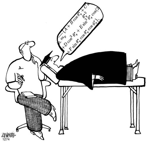 Maths teacher in therapy.
