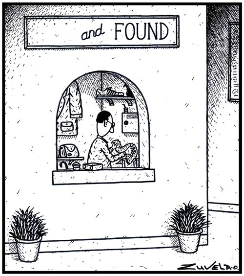 The word 'Lost' at the Lost and Found, is lost.