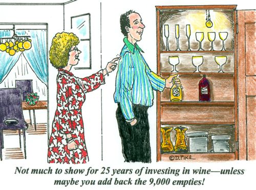 'Not much to show for 25 years of investing in wine--unless maybe you add back the 9,000 empties!'