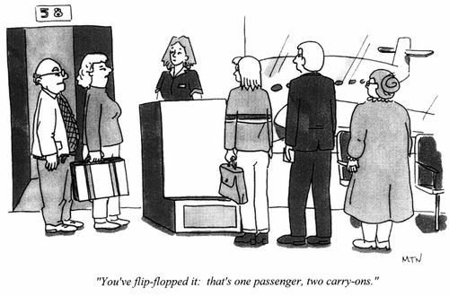 You've flip-flopped it: that's one passenger, two carry-ons.