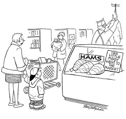 Hams - this little piggy went to the market.