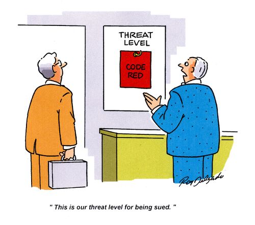 'This is our threat level for being sued.'
