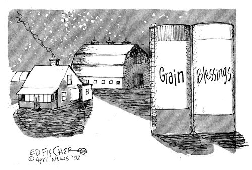Stores of grain and blessings.