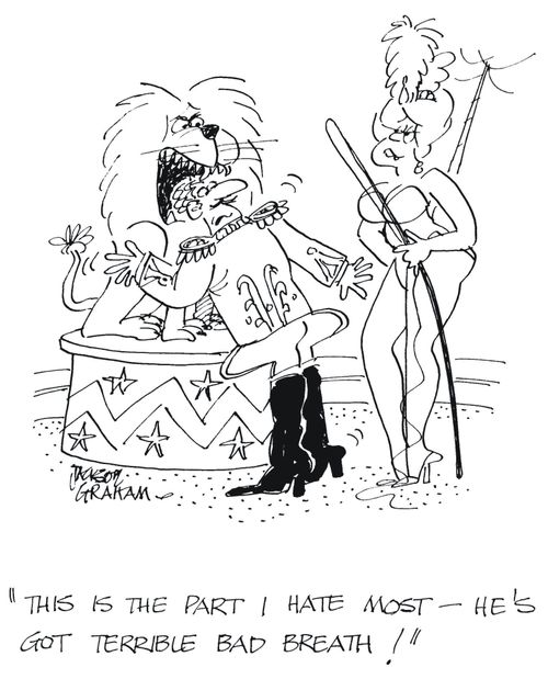 'This is the part I hate most - he's got terrible bad breath !'