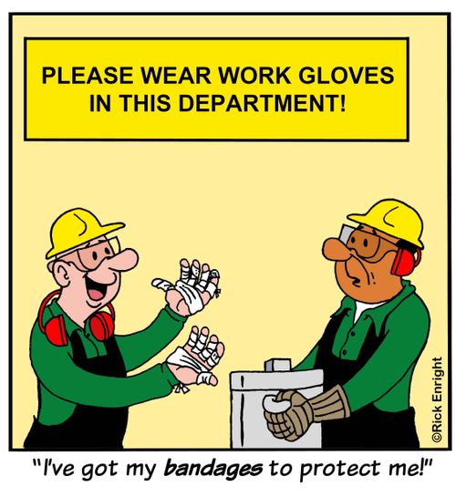'I've got my bandages to protect me!'