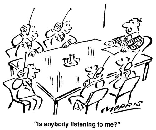 "Is anybody listening to me?"
