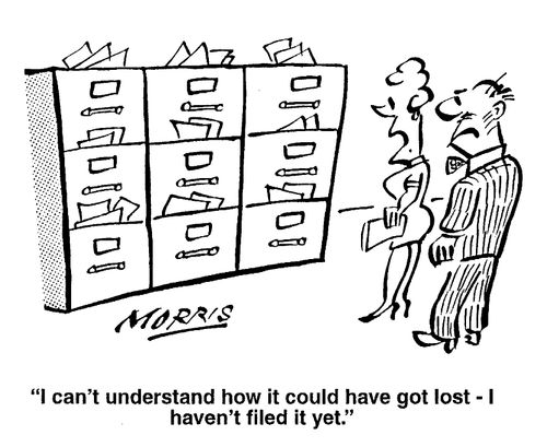"I can't understand how it got lost - I haven't filed it yet"