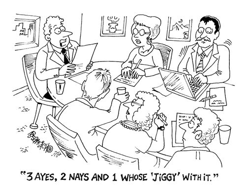 "3 ayes, 2 nays and 1 whose 'Jiggy'with it"