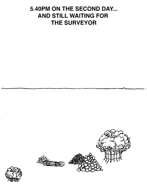 '5.40pm on the 2nd day....and still waiting for the surveyor'
