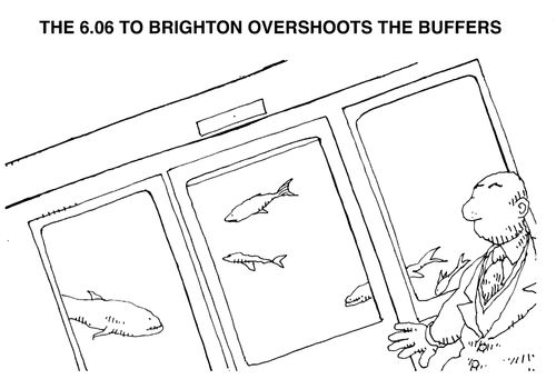 The 6.06 to Brighton overshoots the buffers