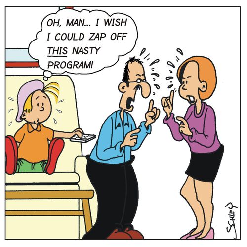 'Man... I wish I could zap off THIS nasty program!'