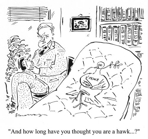 'And how long have you thought you are a hawk...?'