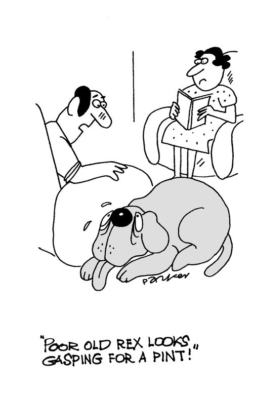 'Poor old Rex looks gasping for a pint!'