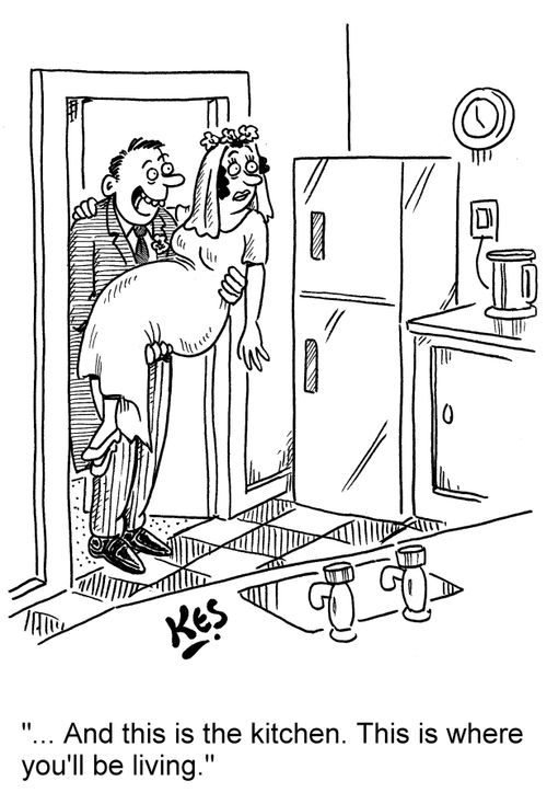 '... And here's the kitchen. This is where you'll be living.'