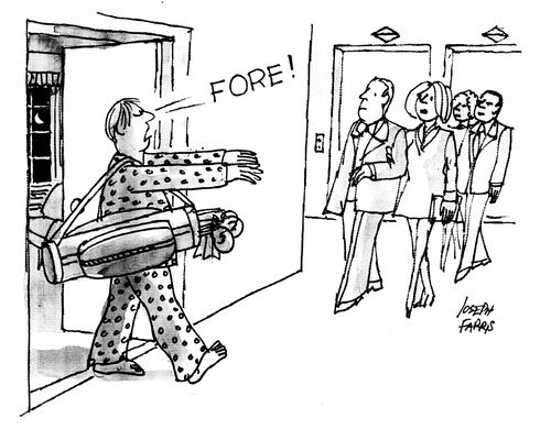 Sleep walking golfer