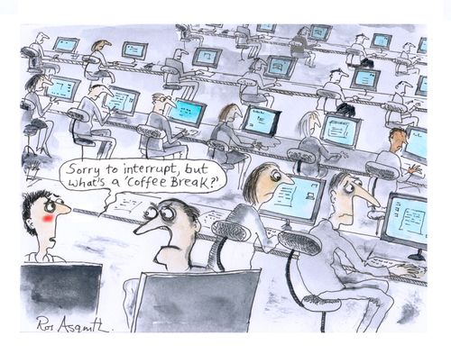 'Sorry to interrupt, but what's a coffee break?'