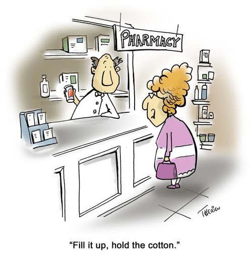 'Fill it up, hold the cotton.'