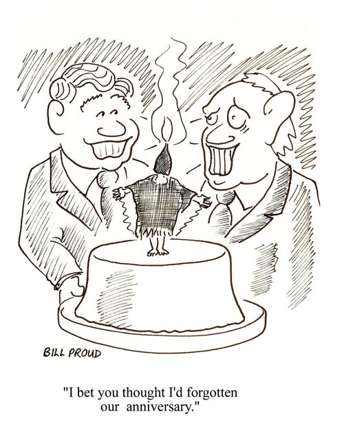 'I bet you thought I'd forgotten our anniversary.'