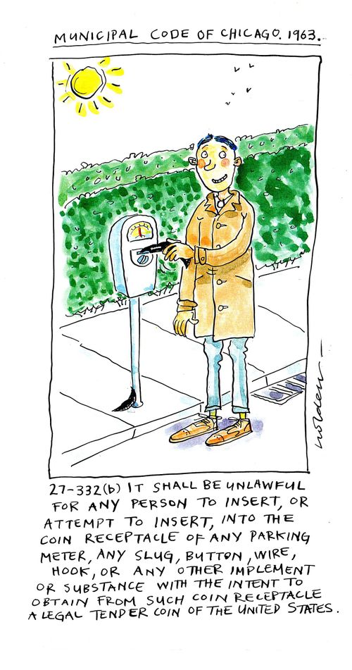 Laws of Chicago - Illegal Objects Inserted in Parking Meters.