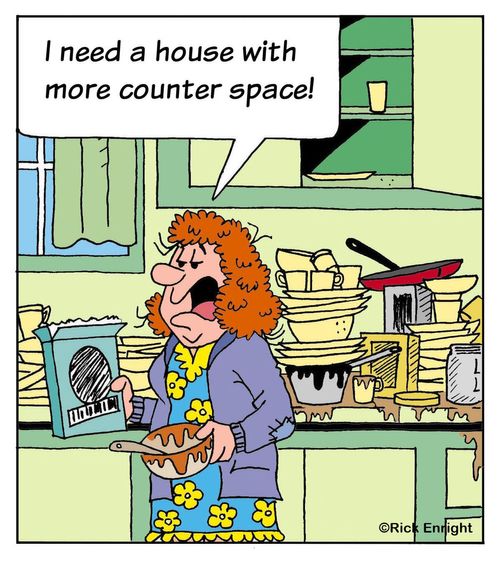 'I need a house with more counter space!'