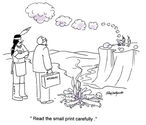 'Read the small print finely.'