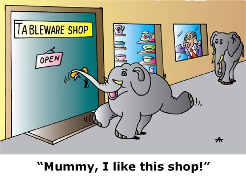 'Mummy, I like this shop!'