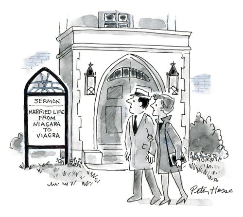 Sermon: married life from Niagara to Viagra.