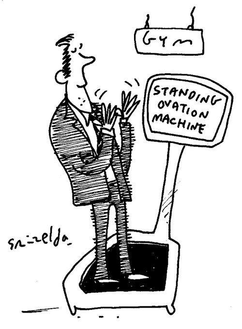 Standing ovation machine at the gym.