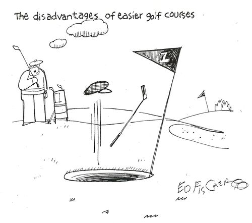 The Disadvantage of Easier Golf Courses 