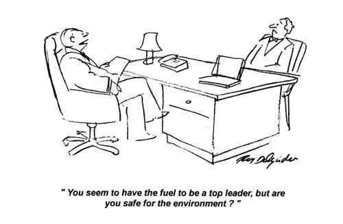'You seem to have the fuel to be a top leader, but are you safe for the environment?'