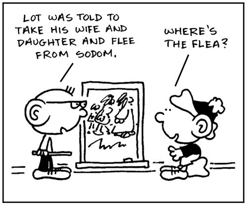'Lot was told to take his wife and daughter and flee from Sodom.'