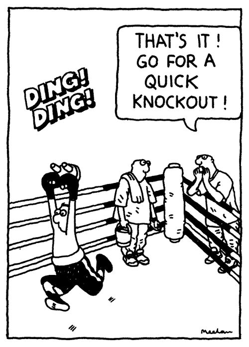 'That's it! Go for a quick knockout!'