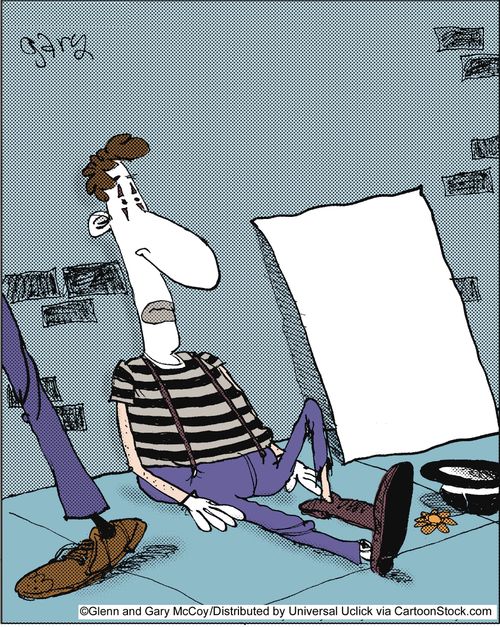 Mime Artist Begging Without Words