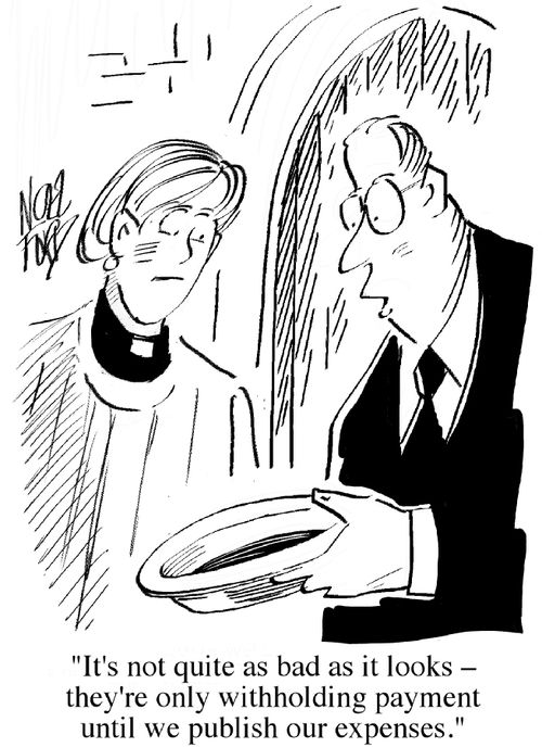 'It's not quite as bad as it looks - they're only witholding payment until we publish our expenses.'