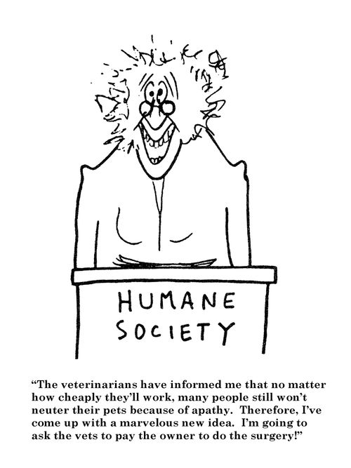 'The veterinarians have informed me that no matter how cheaply they'll work,...