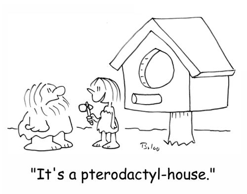 'It's a pterodactyl-house.'