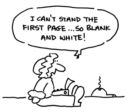 'I can't stand the first page...so black and white!'