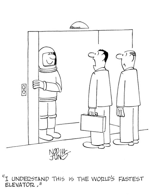 'I understand this is the world's fastest elevator,'