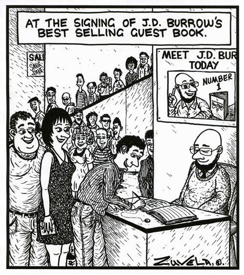 At the signing of J.D. Burrow's best selling Guest book.