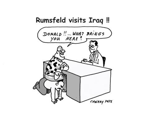 Rumsfeld visits Iraq.