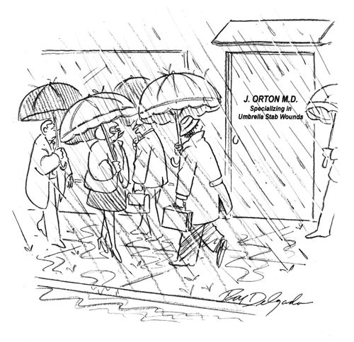 Specialising in umbrella stab wounds