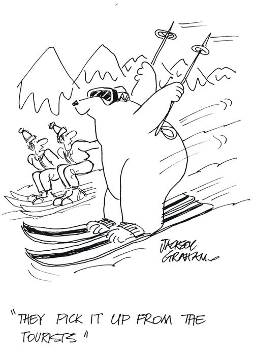 'They pick it up from the tourists.'