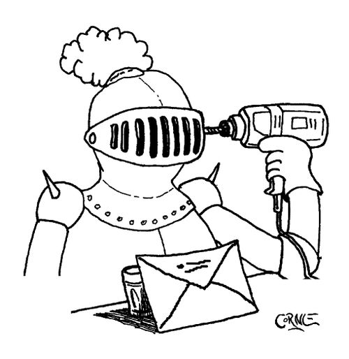 Man in Armour using Power Drill for Suicide