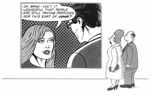 Art Gallery, "Oh Brad isn't it wonderful that people are still paying fortunes for this sort of junk?"
